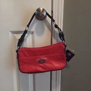 Yima Georgia Bulldogs Red Shoulder Bag with Black Strap